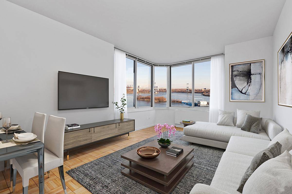 Upper East Side High Floor 1 Bedroom, Marble Bathroom, Open kitchen, Great Sunlight, River Views, Gym and Swimming Pool, No Fee