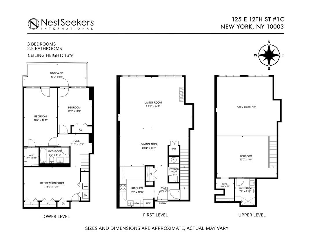 East Village Triplex Rental
