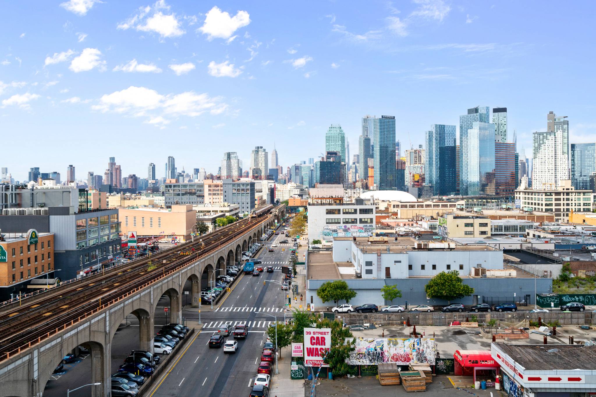 South-Facing Balcony | Unobstructed NYC Skyline Views | 1 Bed