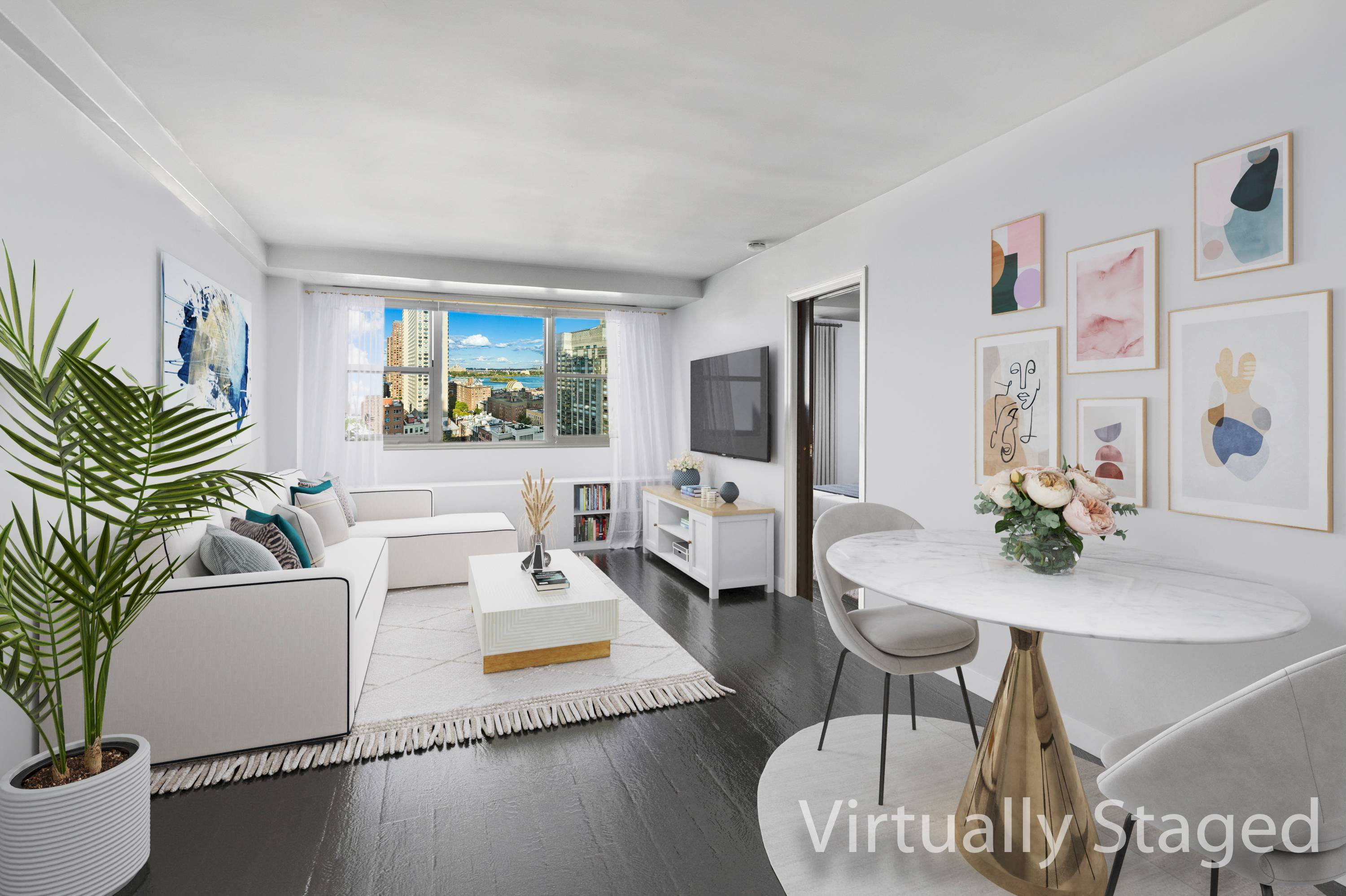 Sun Flooded 1 bedroom with River Views