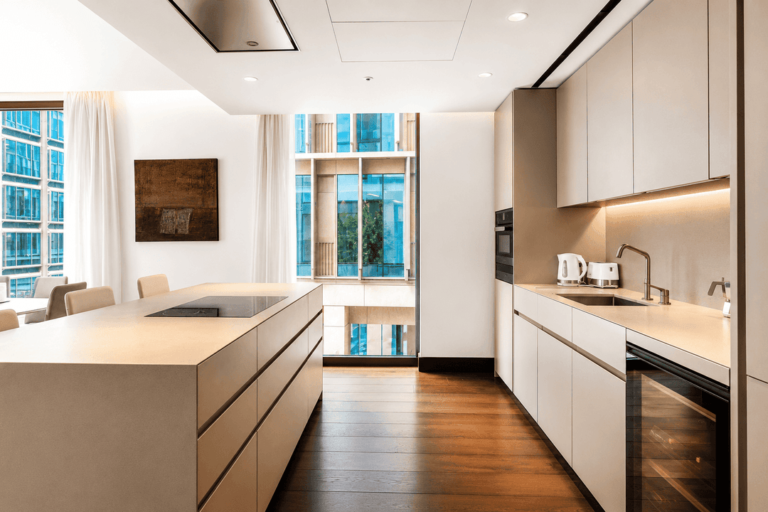 A magnificent secure and private 2-bedroom apartment with 24-hour concierge, parking covering over 1,000 sq ft of lateral living space, and a large balcony set in a beautiful modern building in heart of Westminster.