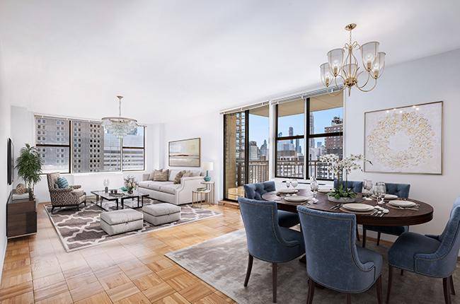 Large Living, with Private BALCONY! *No fee, 1 Bed/ 1 Bath Apartment in Luxury Upper East Side Lenox Hill Building, Desirable Location