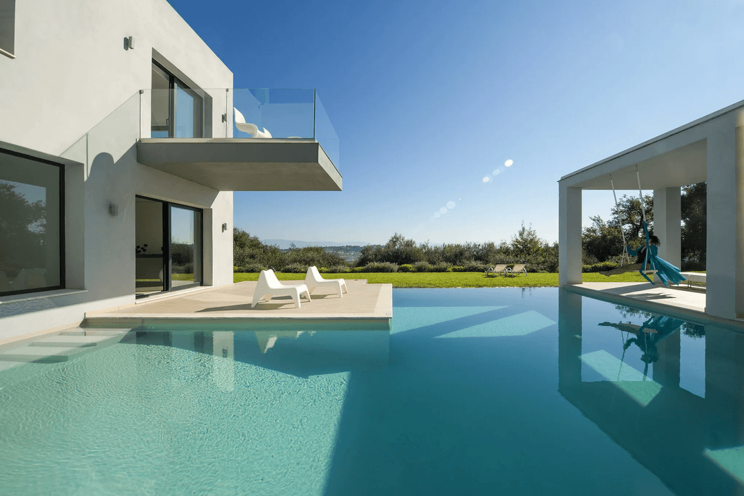 Contemporary Villa with Sea Views and Pool in Viros, Corfu