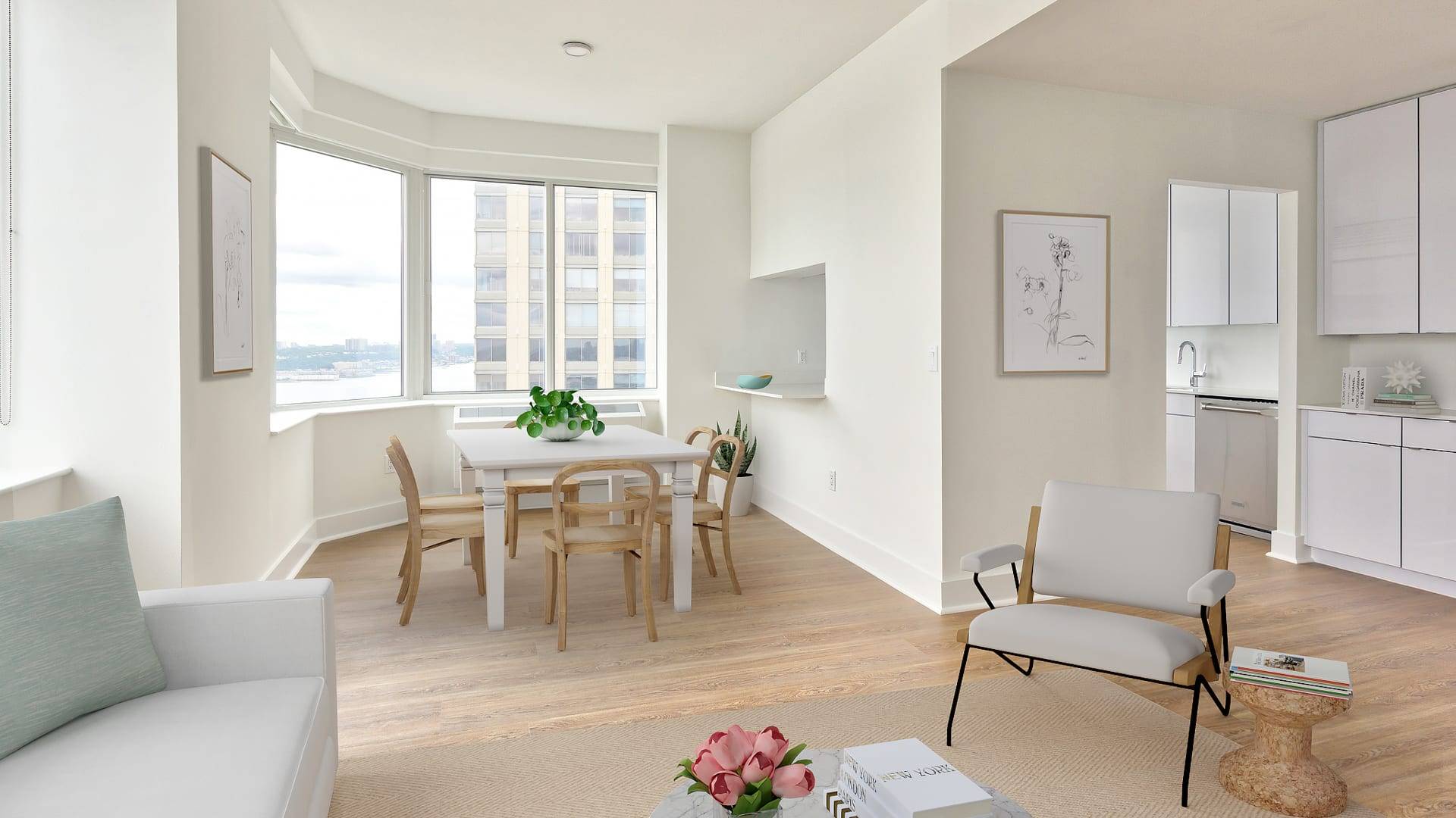 Upper West Side 2 Bed / 2 Bath Corner Unit in Full Service Building, W/D in Unit