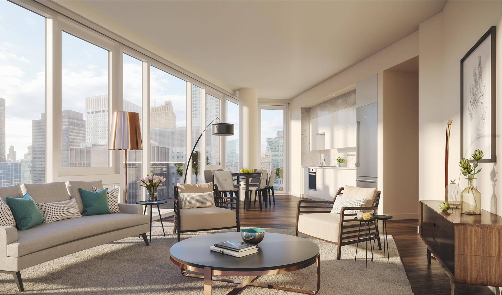1 Bed / 1 Bath with Water Views in Luxury Turtle Bay Building, W/D in unit