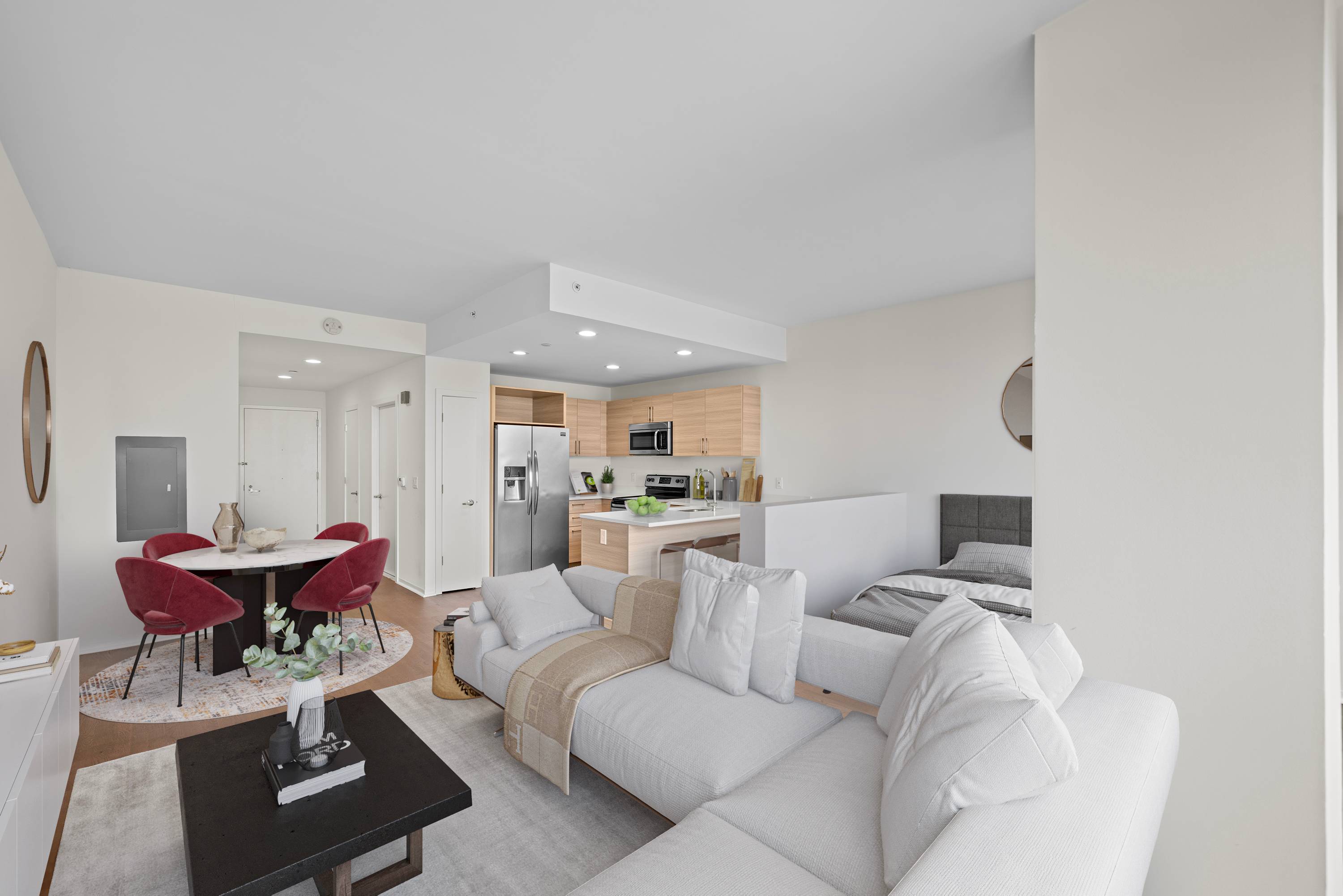 Unit 1123 Now Available at Hudson Lights in Fort Lee NJ!  Open Spacious Studio Apartment with Floor to Ceiling Windows.  Washer/Dryer In Unit!  South Views.