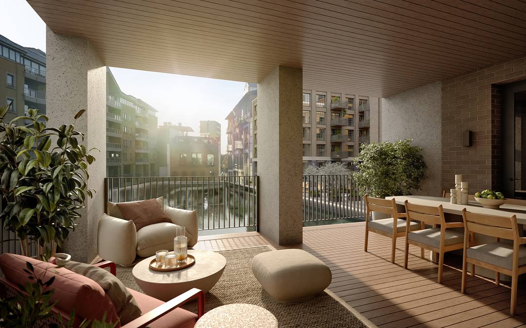 Ransome’s Wharf | Two Bedroom First Floor Dockside Apartment with Balcony