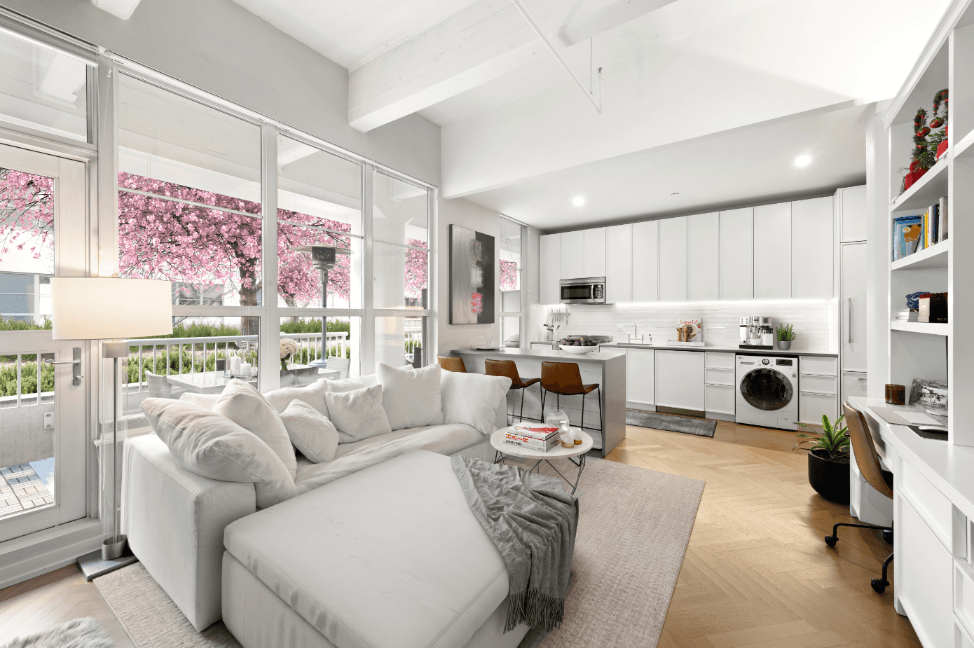 LUXURY WATERFRONT CONDO WITH PRIVATE OUTDOOR SPACE & LUSH GARDEN VIEWS