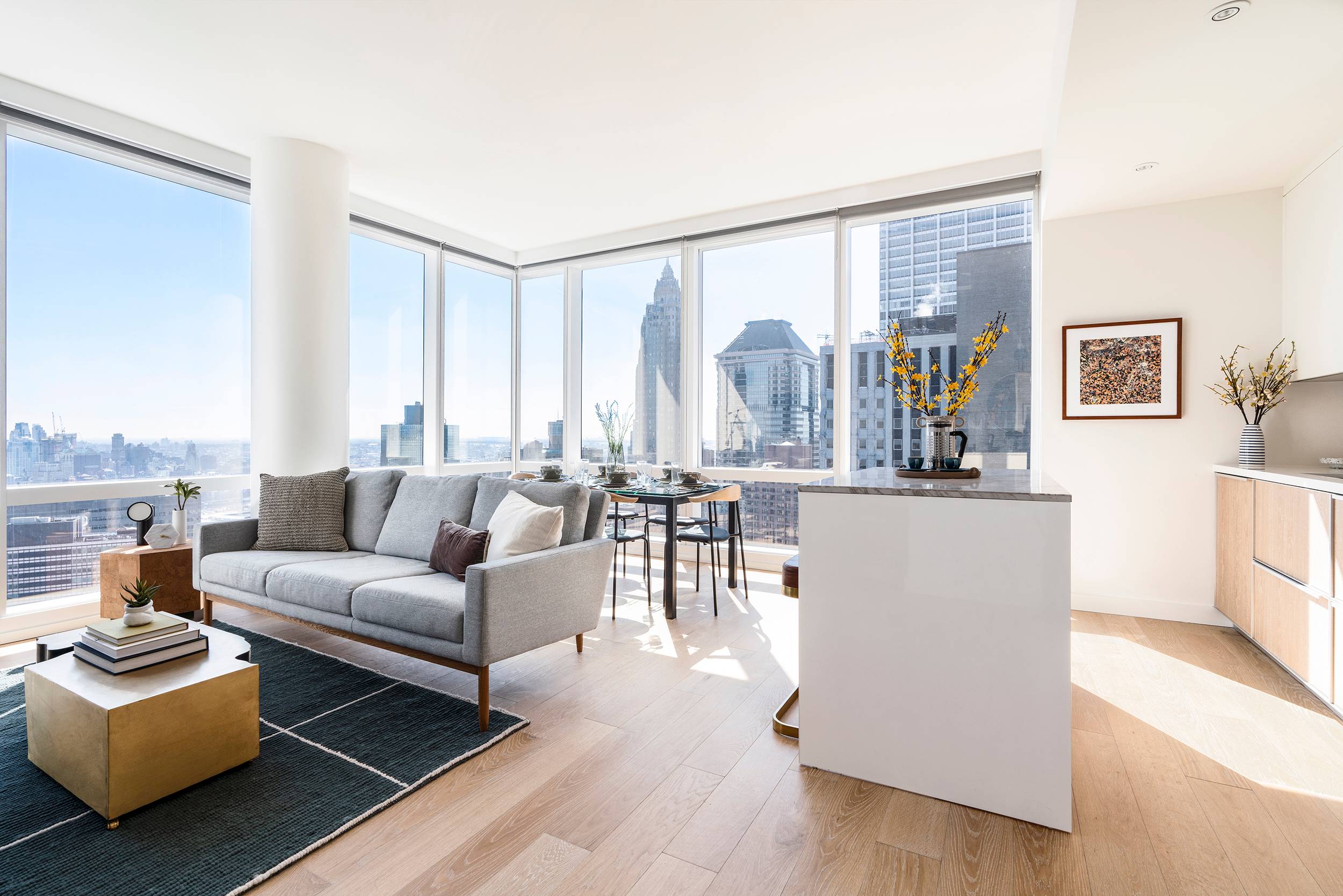 RIVER/CITY VIEWS IN THE HEART OF SEAPORT...2 BED, 2 BATH...NO FEE