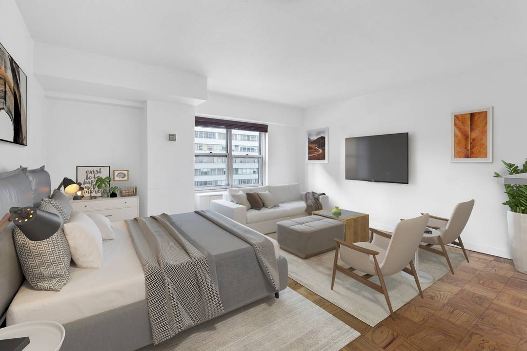 **NEWLY RENOVATED**  220 E.60 St.** PH Alcove Studio + Dining area,   South city view **24 Hr Doorman