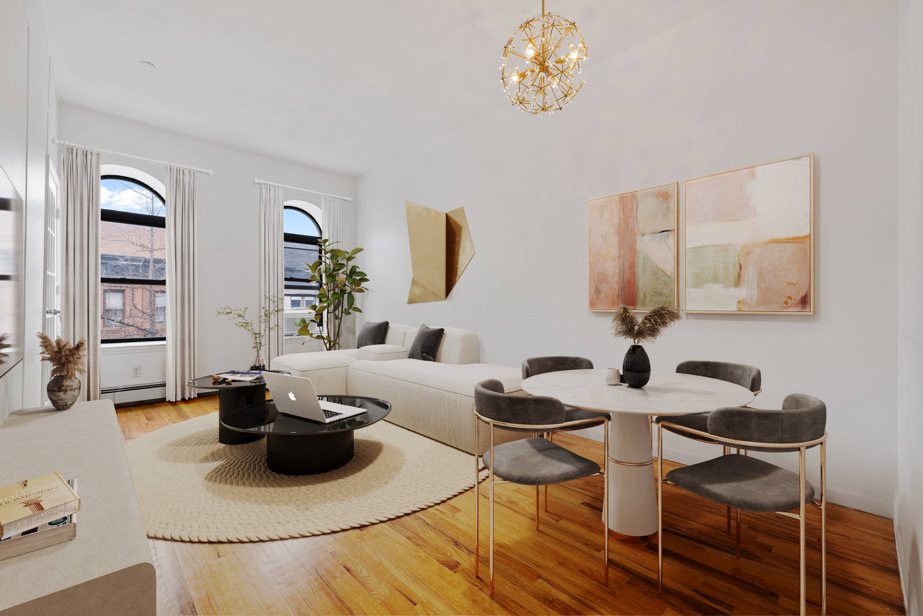 Floor-Through One Bedroom + Home Office in Harlem Brownstone