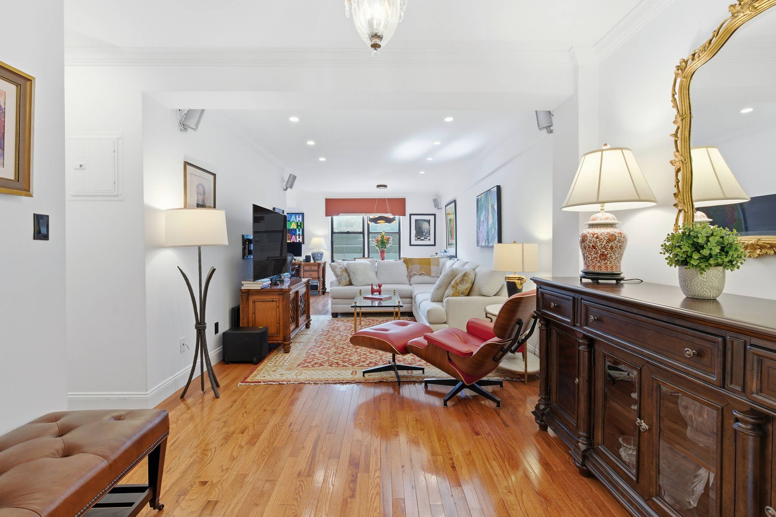 Sun filled and spacious convertible two bedroom in the iconic Lafayette , a full service cooperative in the heart of Greenwich Village