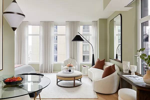 Financial District Brand New Extra-Large Loft Studio Home with Separate Sleeping Alcove, Massive Windows, Excellent Closet Space, In-unit W/D, No Fee