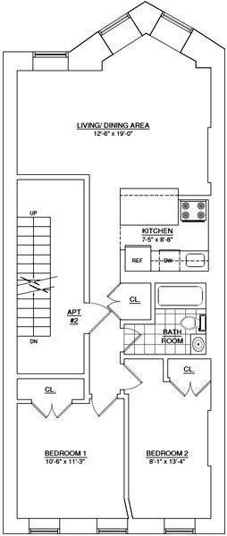 Very Large, full floor, renovated apartment with large 2 piece washer and dryer, high ceiling