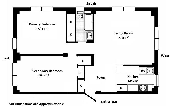 Sponsor No Board Approval Renovated Two Bedroom One Bathroom Pre-War Co-op! (PLEASE READ)
