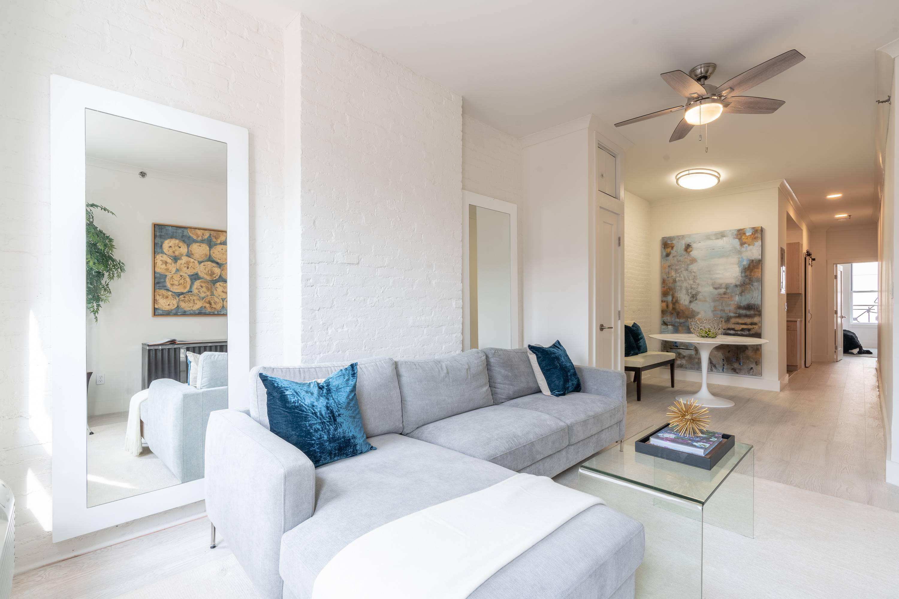 Newly Renovated 1BR Apartment in Downtown Hoboken, NJ W/Extra Den Space!  No Brokers Fees.  Laundry On Site.