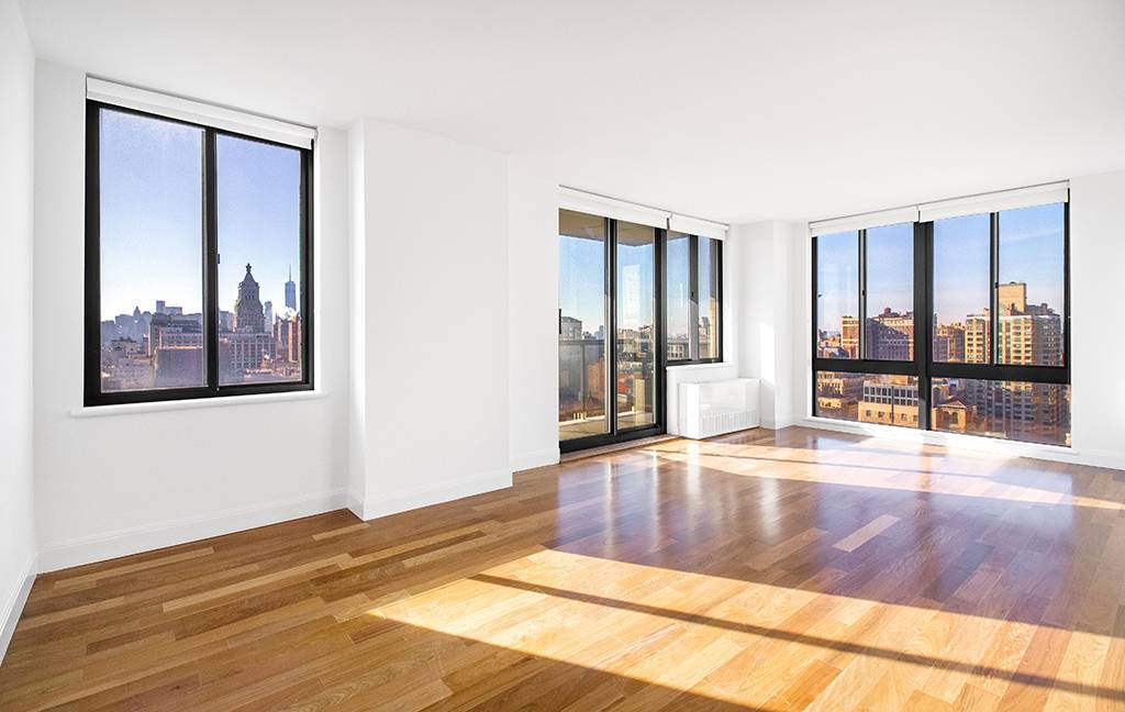 No Fee, Corner Unit 1BD, in Amenity Packed Luxury Flatiron Building