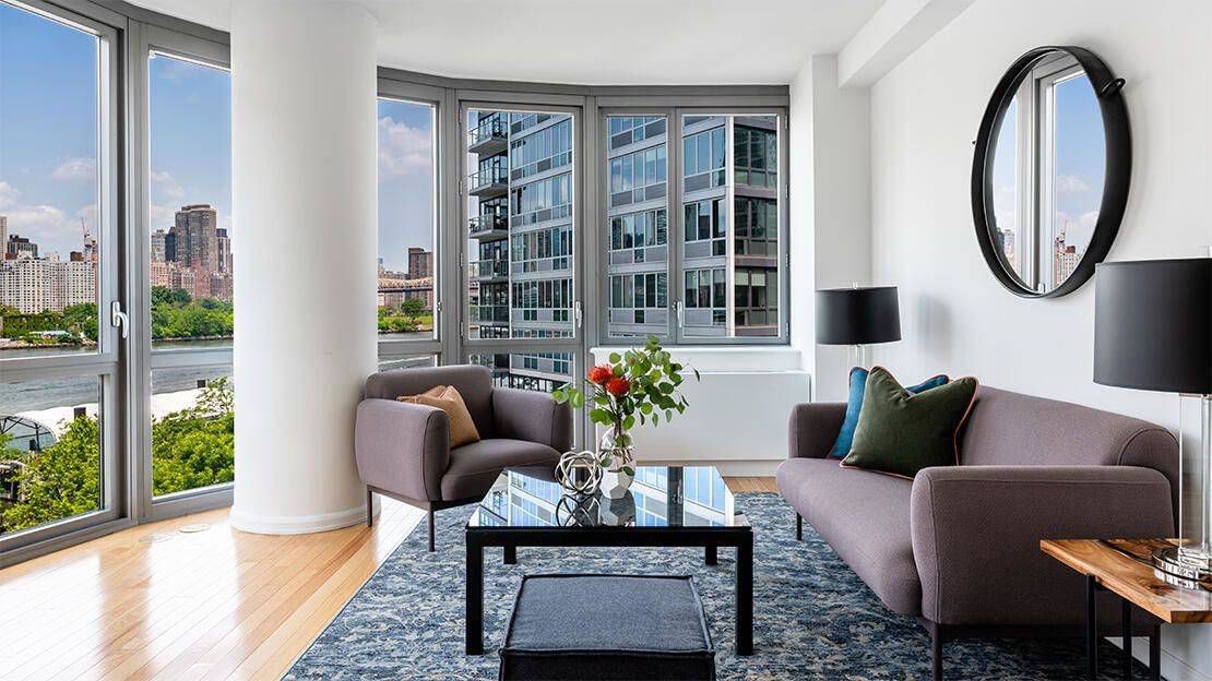 Take in LIC views w/ this , 2 bed/1 bath apartment , w/d in unit, private balcony , **No Fee**