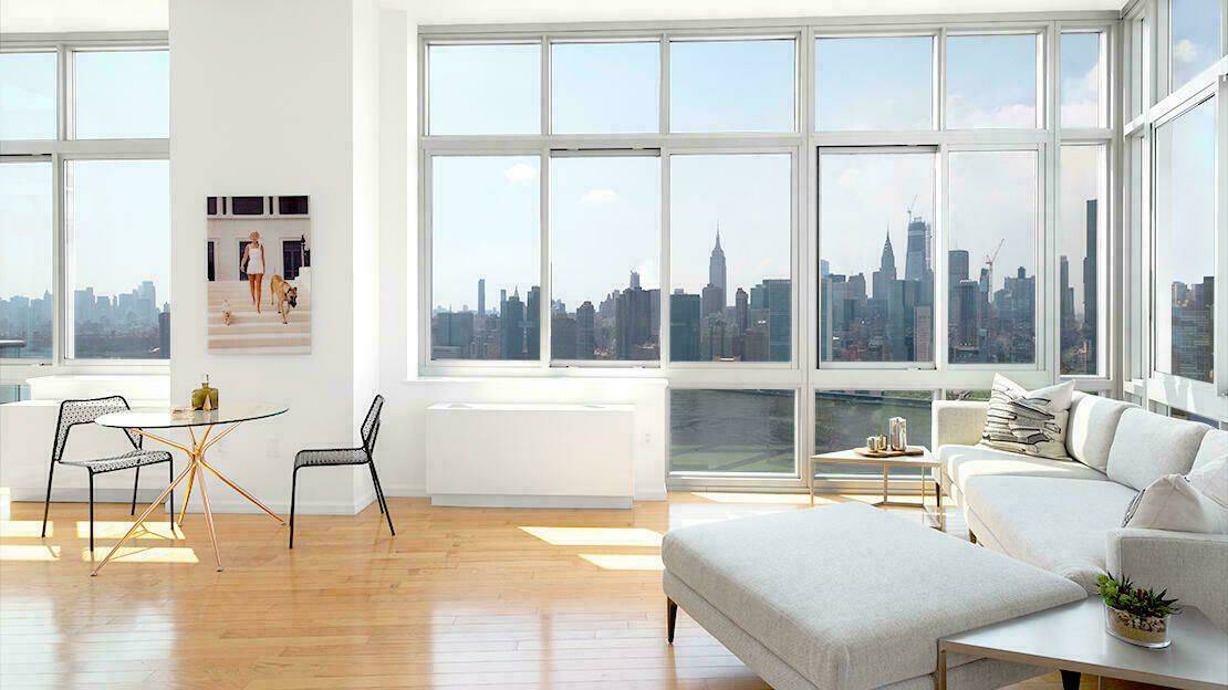 NO FEE, 2 bed/2 bath in Long Island City, amazing natural light, balcony & W/D in unit!