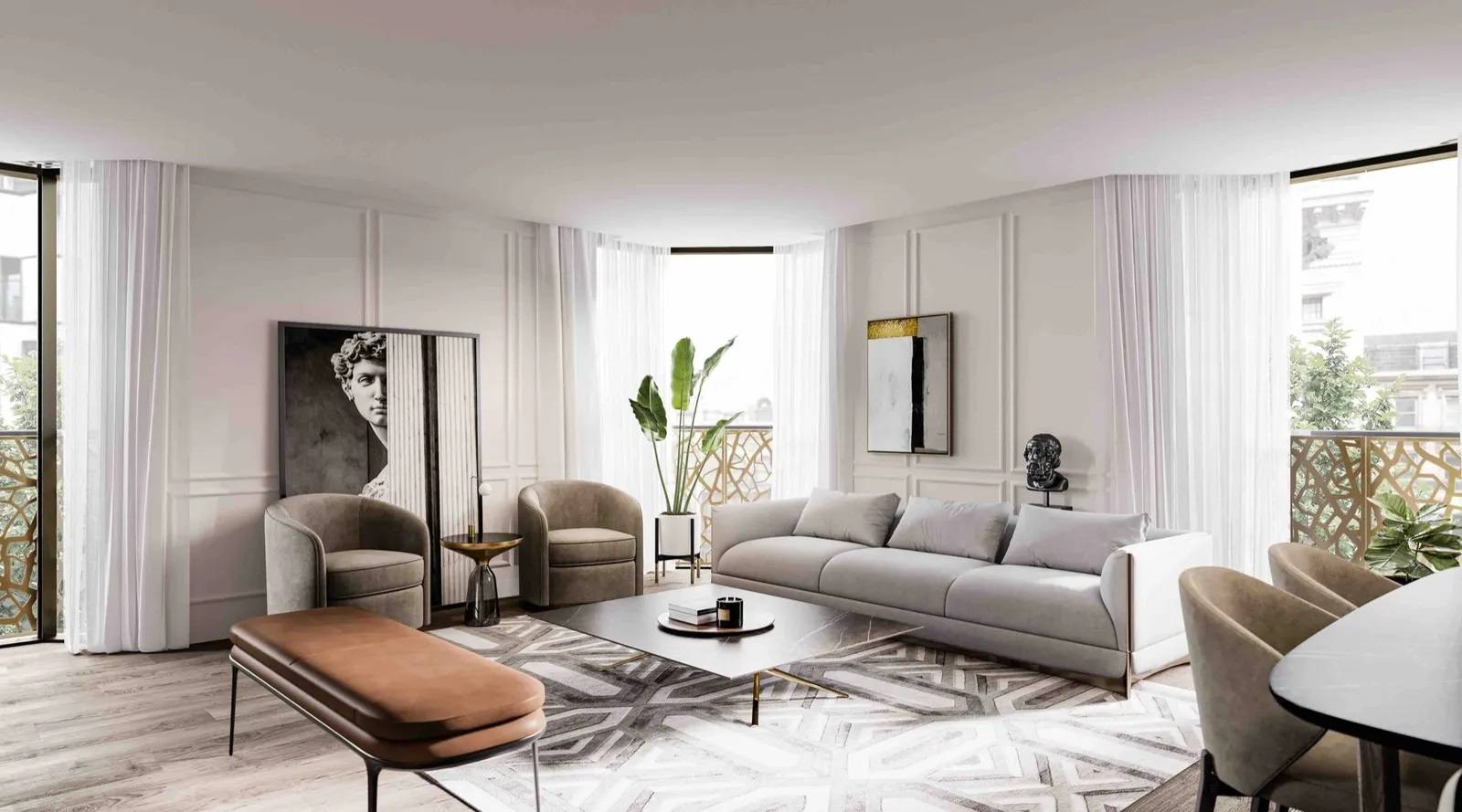 An incredible south-west facing three bedroom apartment in the latest edition to Marylebone, W1 Place.