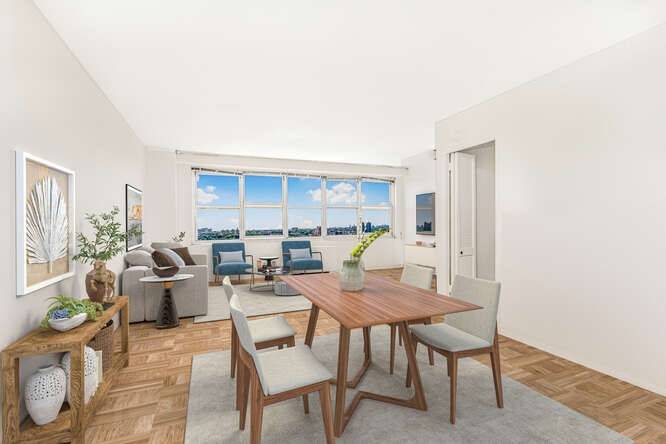 One-Bedroom Apartment with Panoramic Hudson River, Park & Jersey Shoreline Views, Plus Pool Access—Riverside Living at Its Best!