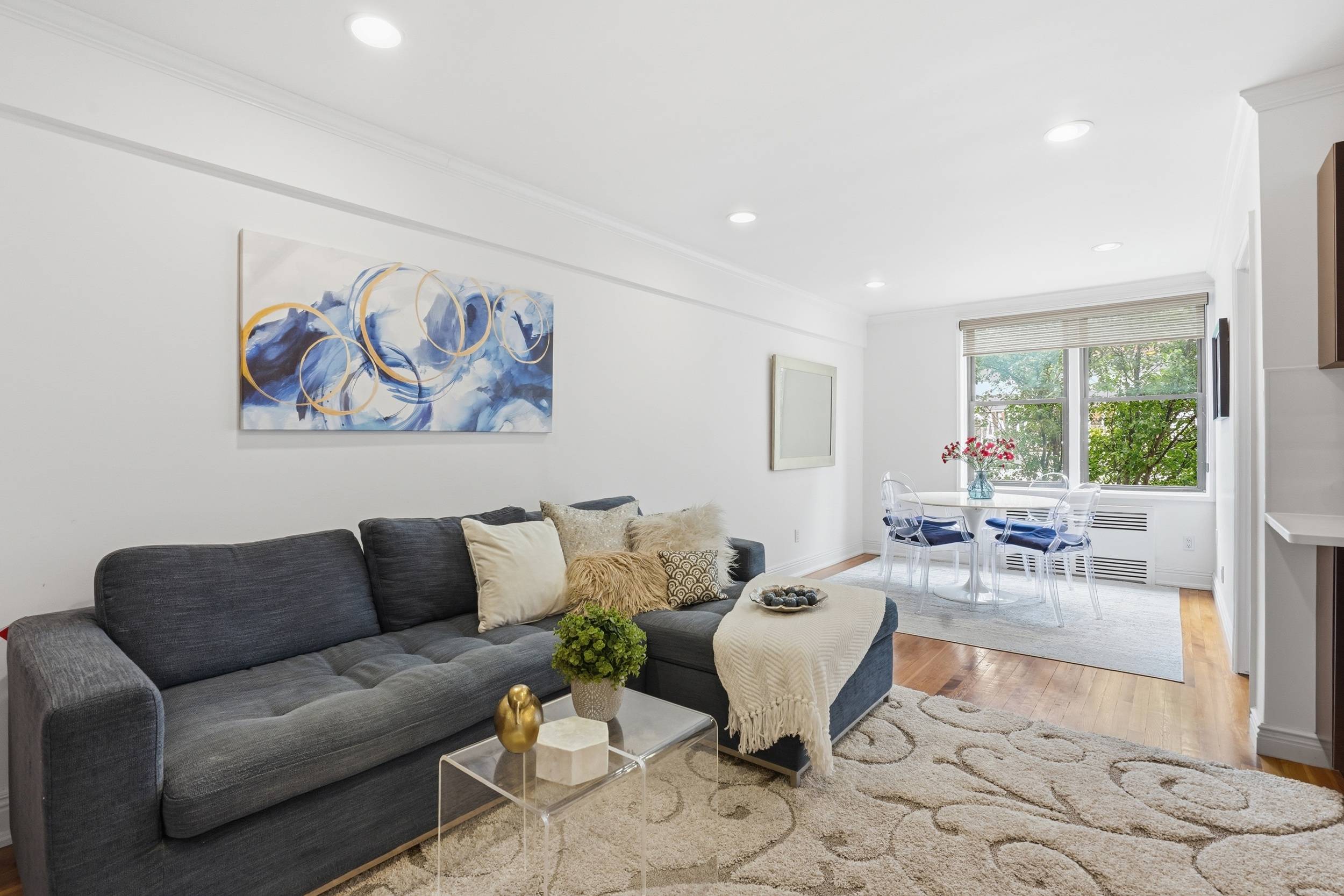 Sun filled and spacious two bedroom,  one bath cooperative in the iconic Lafayette , a full service cooperative in the heart of Greenwich Village