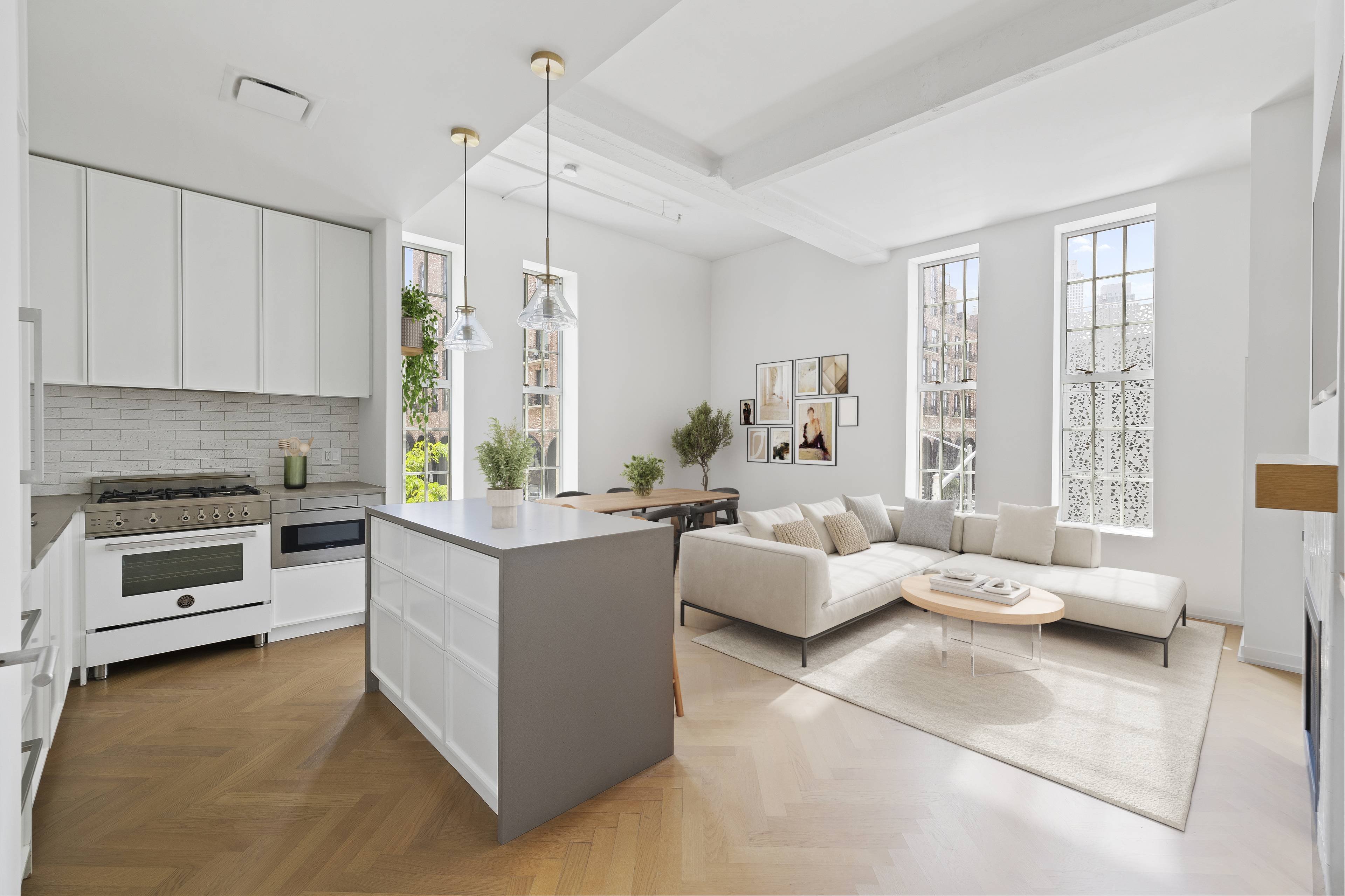WILLIAMSBURG | WATERFRONT CORNER TWO-BEDROOM LOFT WITH 12' CEILINGS AT AUSTIN NICHOLS HOUSE