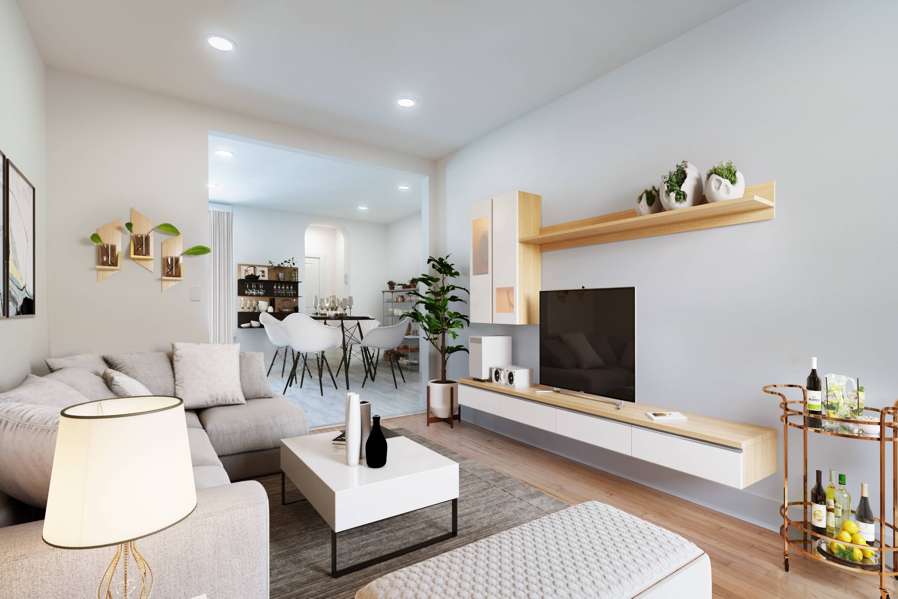 Open 1 Bedroom Apartment with Laundry in Unit, Top Floor with a Separate Office/Den Space