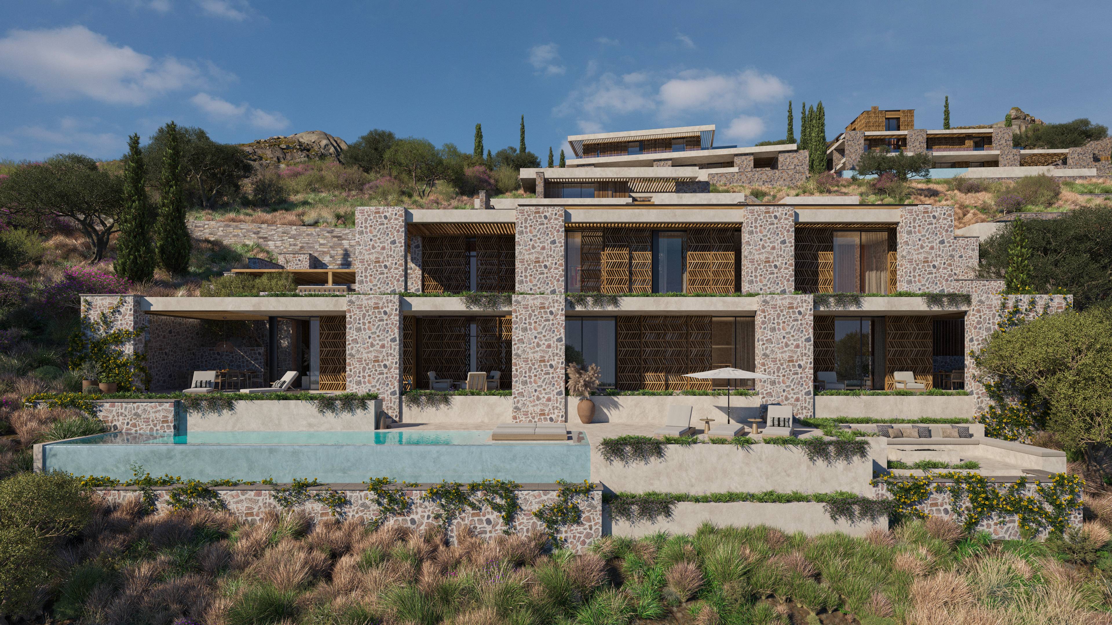 Luxury 5-Bedroom Seafront Villa in a Sustainable Private Resort in the Heart of Crete with Maid or Guest Quarters, Infinity-Edge Swimming Pool and Full Sea Views