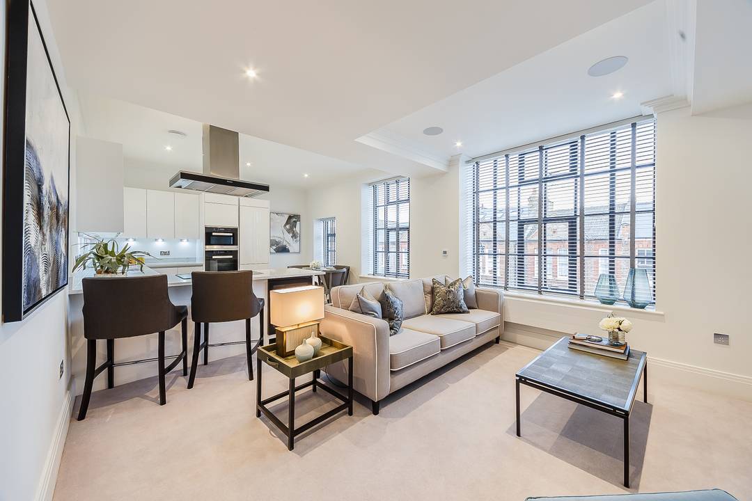 A stunning brand new interior designed two bedroom, two bathroom apartment set within this newly converted, warehouse style, gated development on the River Thames.