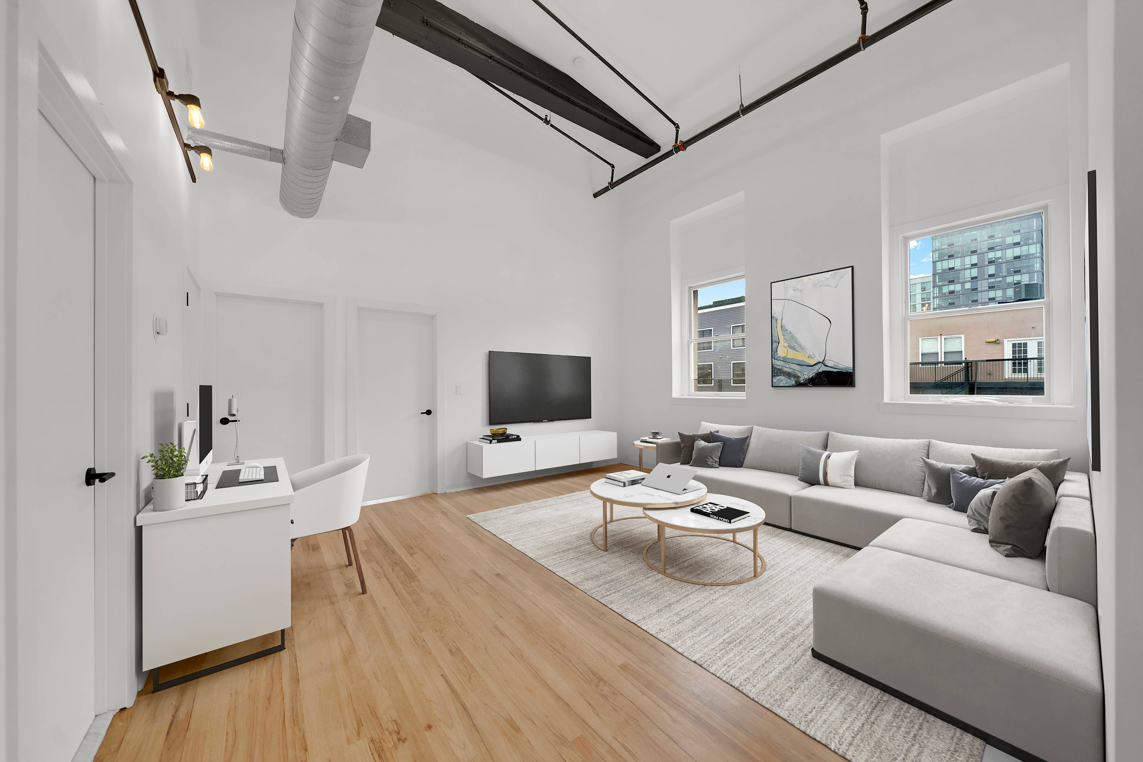 Open 3 Bedroom 2 Bathroom Loft Apartment located in Uptown Hoboken. Laundry and Central AC In Unit! Pets Welcome!