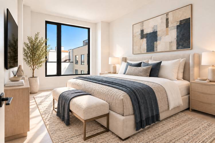 King-Size 2 Bed/2 Bath | Central Air | Gym + Co-Working | Steps to Astoria Park