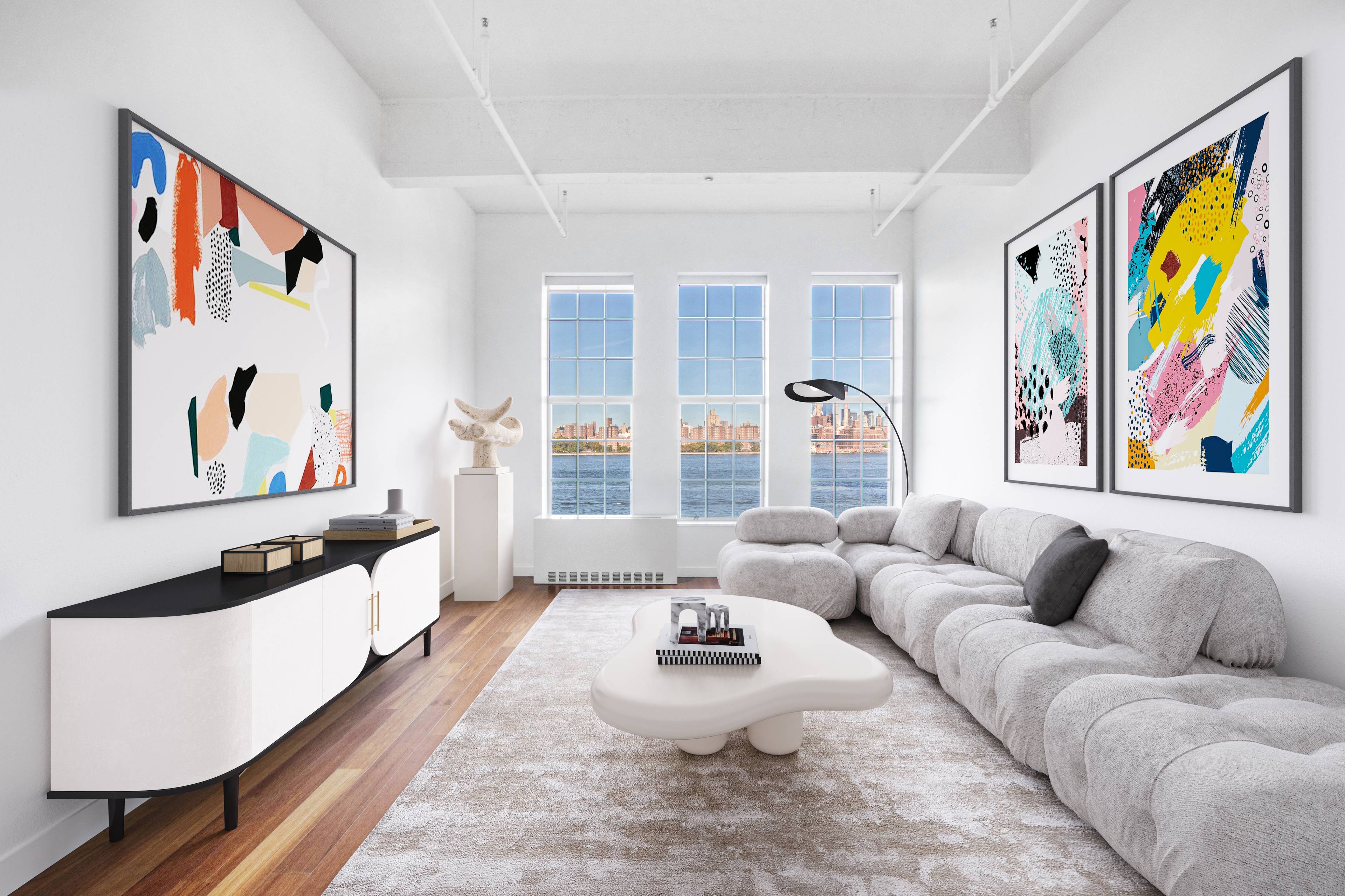 LOFT STYLE LIVING  3 BEDROOM 3 BATHROOM  WITH DIRECT  EAST RIVER AND MANHATTAN VIEW IN PRIME NORTH WILLIAMSBURG WATERFRONT