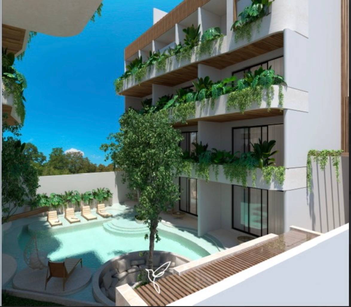 1 bedroom apartment with balcony pool