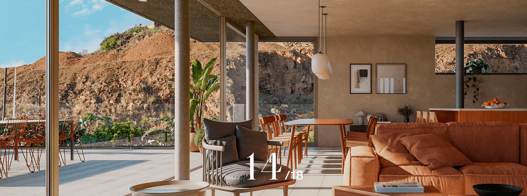 Modern architecture in green scenery, 2 bedroom apartment, in Tenerife South, Canary Island