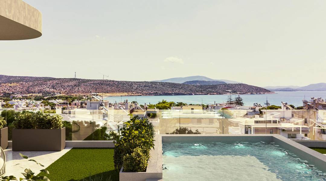 ELEVATE YOUR LIFESTYLE: Fabulous 4th & 5th Floor Maisonette with a prive' swimming pool, and a stunning 94sqm Roof Garden with unlimited seaviews in Varkiza