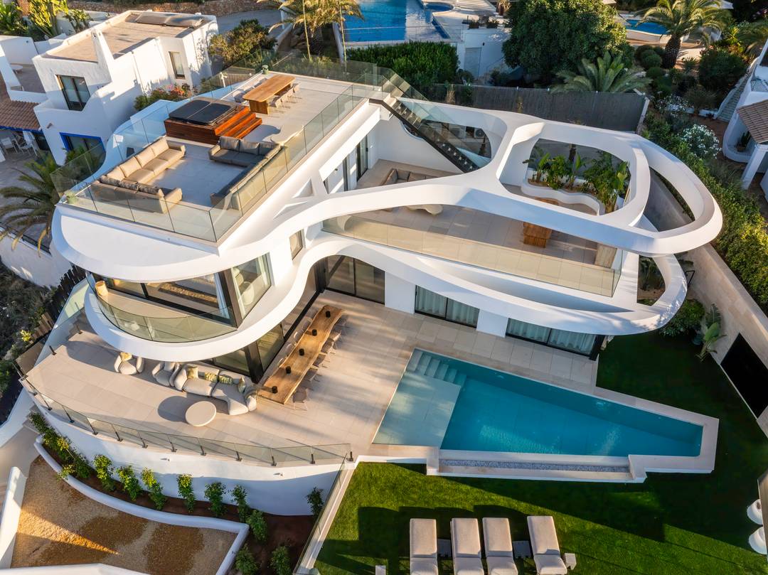 One of Ibiza’s Trophy Villas with Iconic Design & Panoramic Sea Views