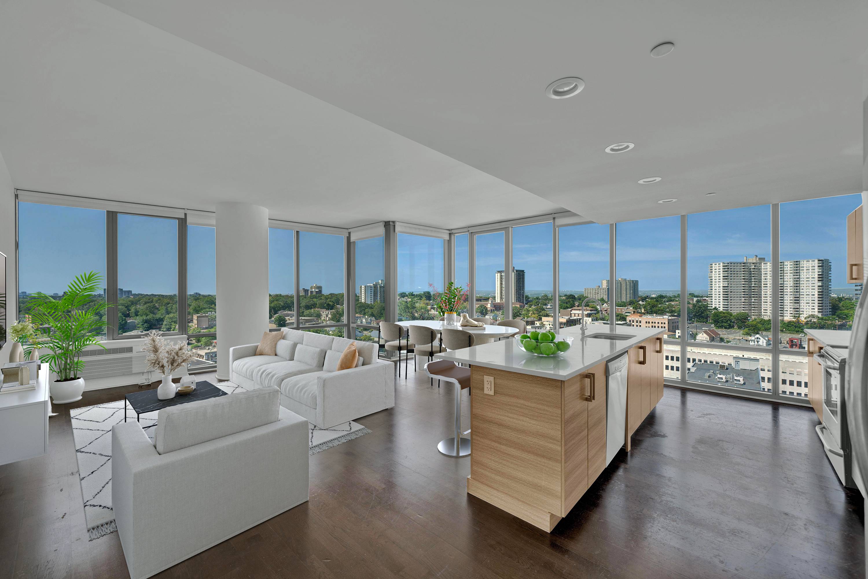 Beautiful Top Floor Corner 2BR/2BA Apartment located in Fort Lee NJ!  NYC Bus Shuttle to 178th Street Express A Train!