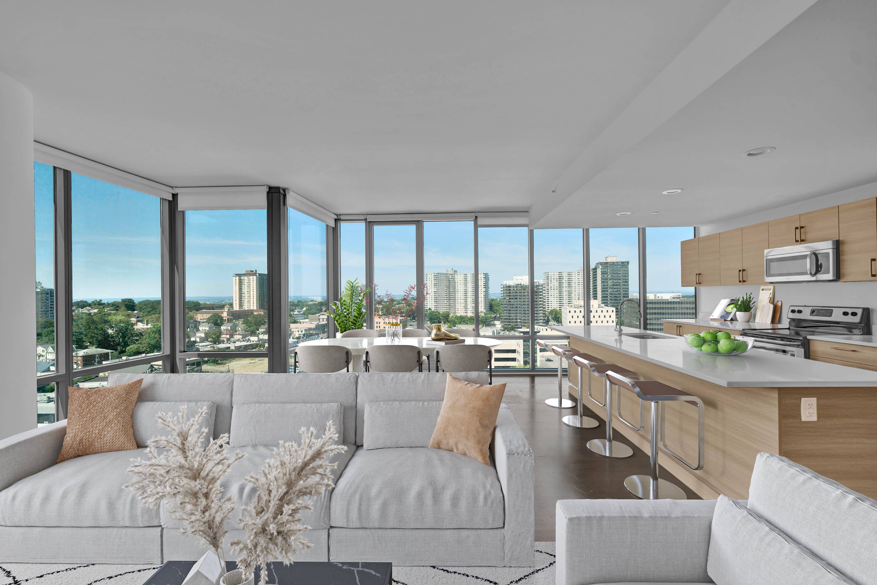 One of a Kind Corner Unit 2 Bedroom 2 Bath Unit, 1237 Sqft!  Floor to Ceiling Windows.