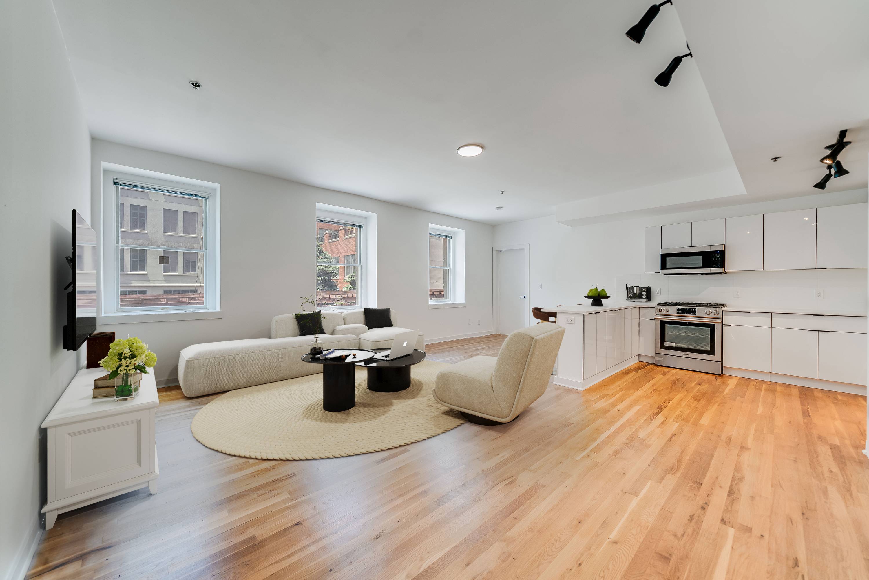 Renovated 2 Bedrooms 1 Bath Apartment at 716 Madison Uptown Hoboken. Laundry in Unit- Parking on Site!