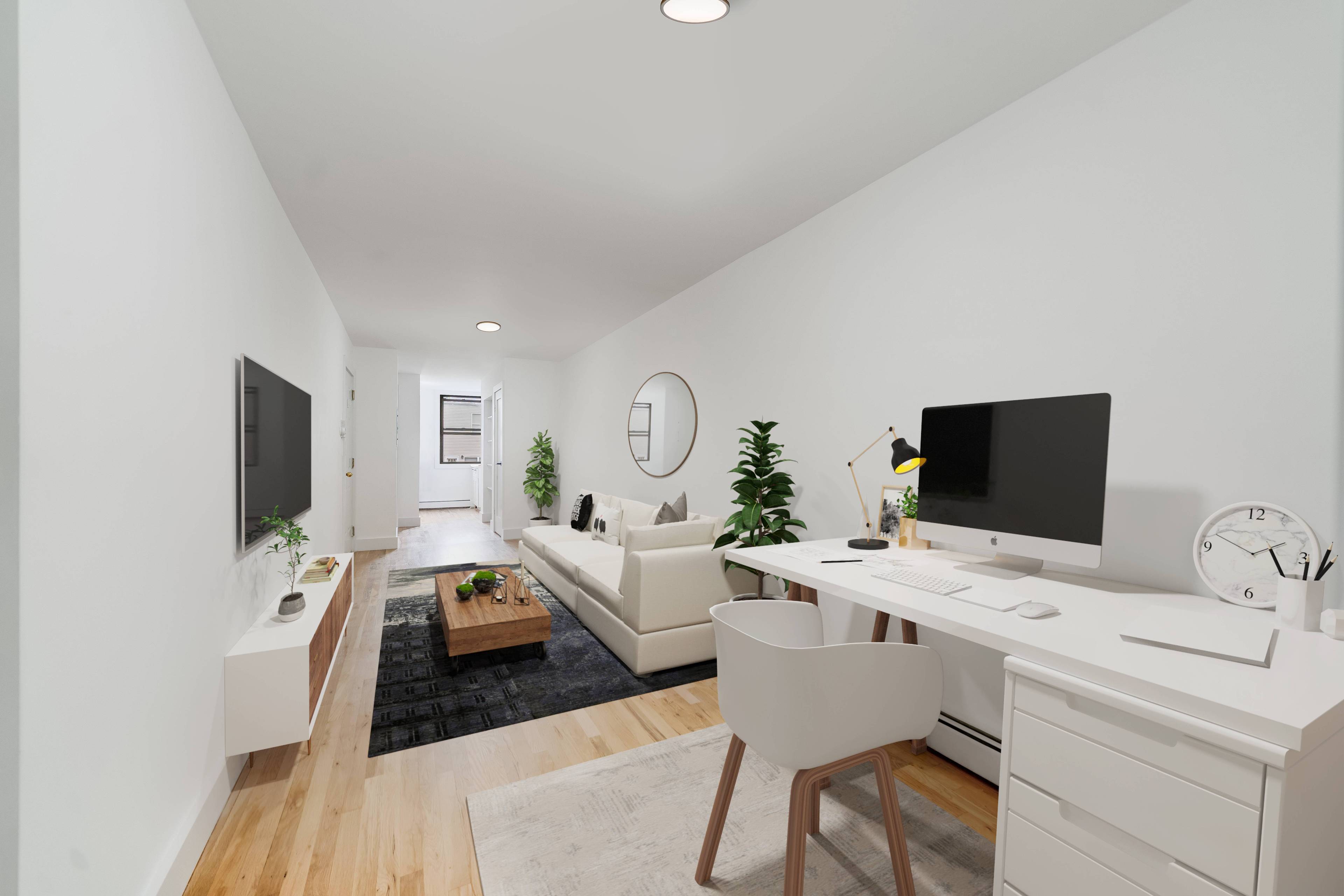Open 1 Bedroom Apartment located in Downtown Hoboken NJ.  Renovated with a Washer/Dryer Combo Machine In Unit.  Dishwasher, Stainless Steel Appliances.  No Brokers Fee