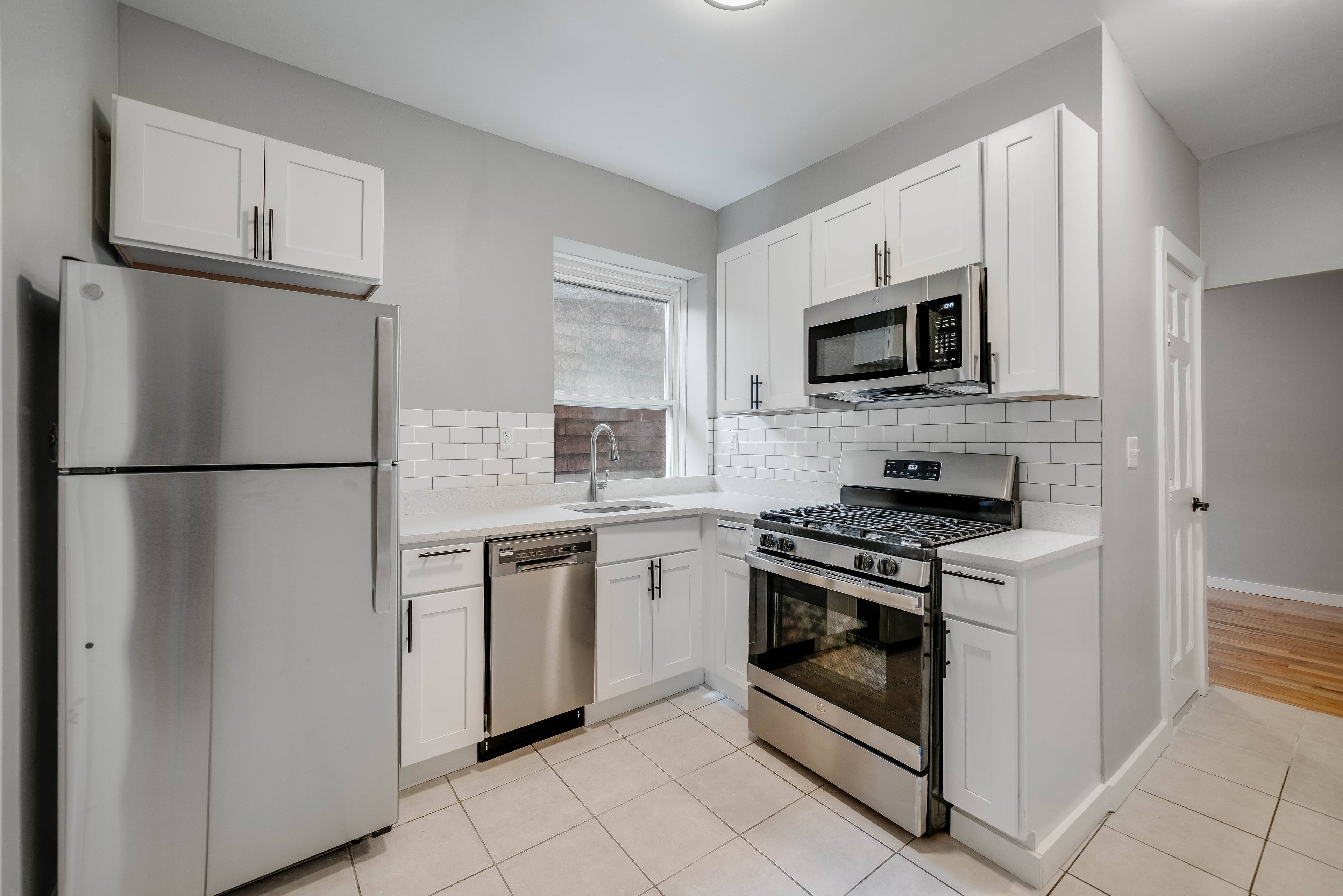 Newly Renovated 2 Bedroom Apartment in Bayonne!  No Broker Fees and 1 Month Free on a 12 Month Lease.  Light rail 3 blocks away!