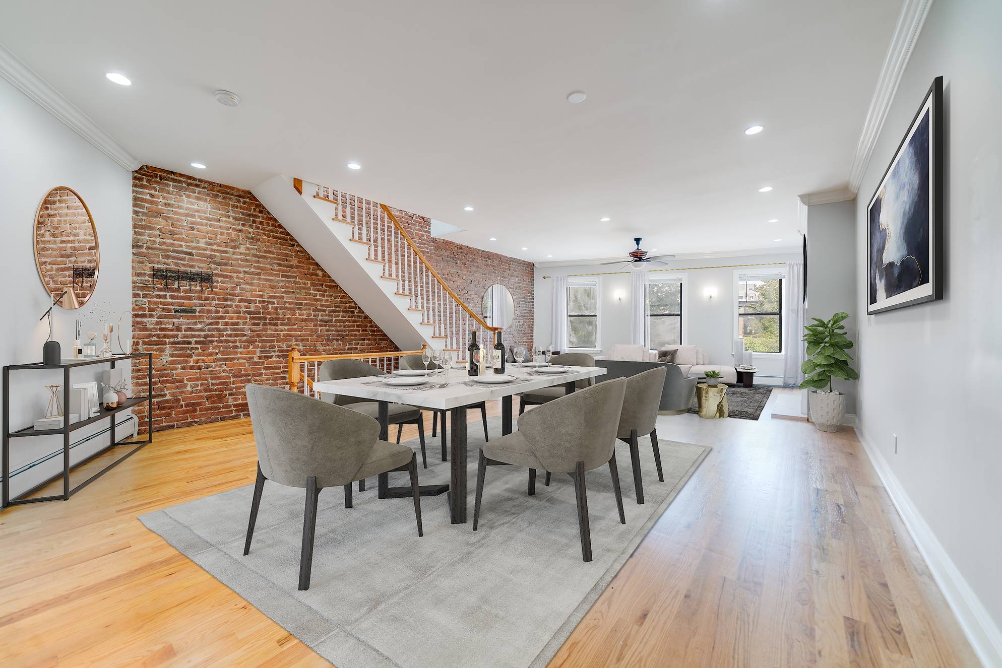 Sprawling 3000 Sqft Duplex Home located in Downtown Jersey City with Outdoor Space!  Washer/Dryer In Unit!
