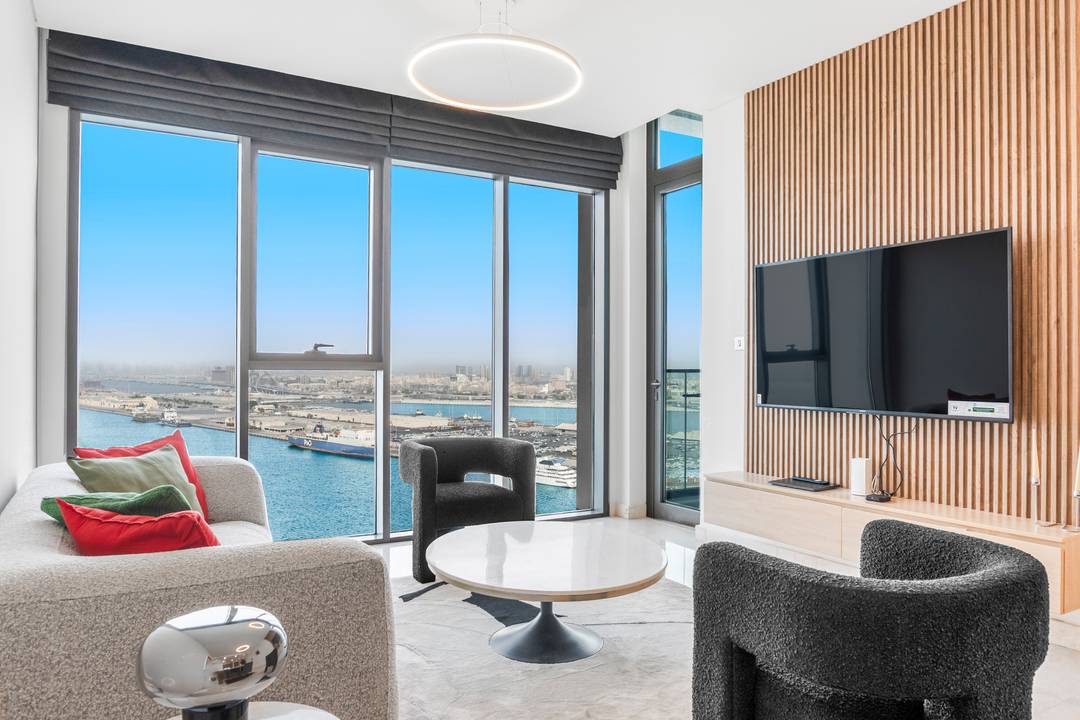 Luxury Waterfront 1BR | Prime Location | Fully Furnished | Stunning Sea View