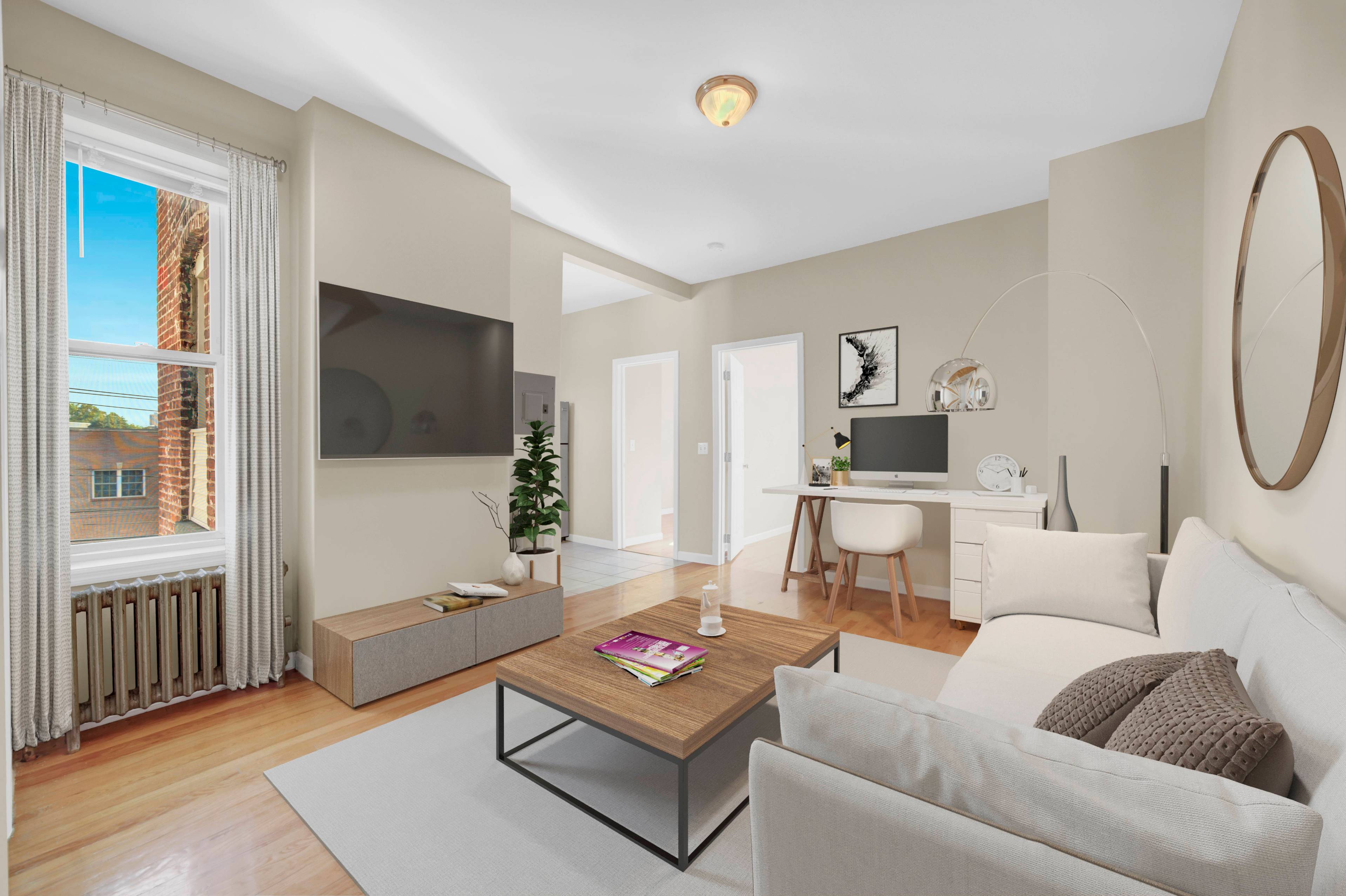 Updated 2 Bedroom Apartment located at 152 New York Avenue In Jersey City Heights!  Laundry in the Building!