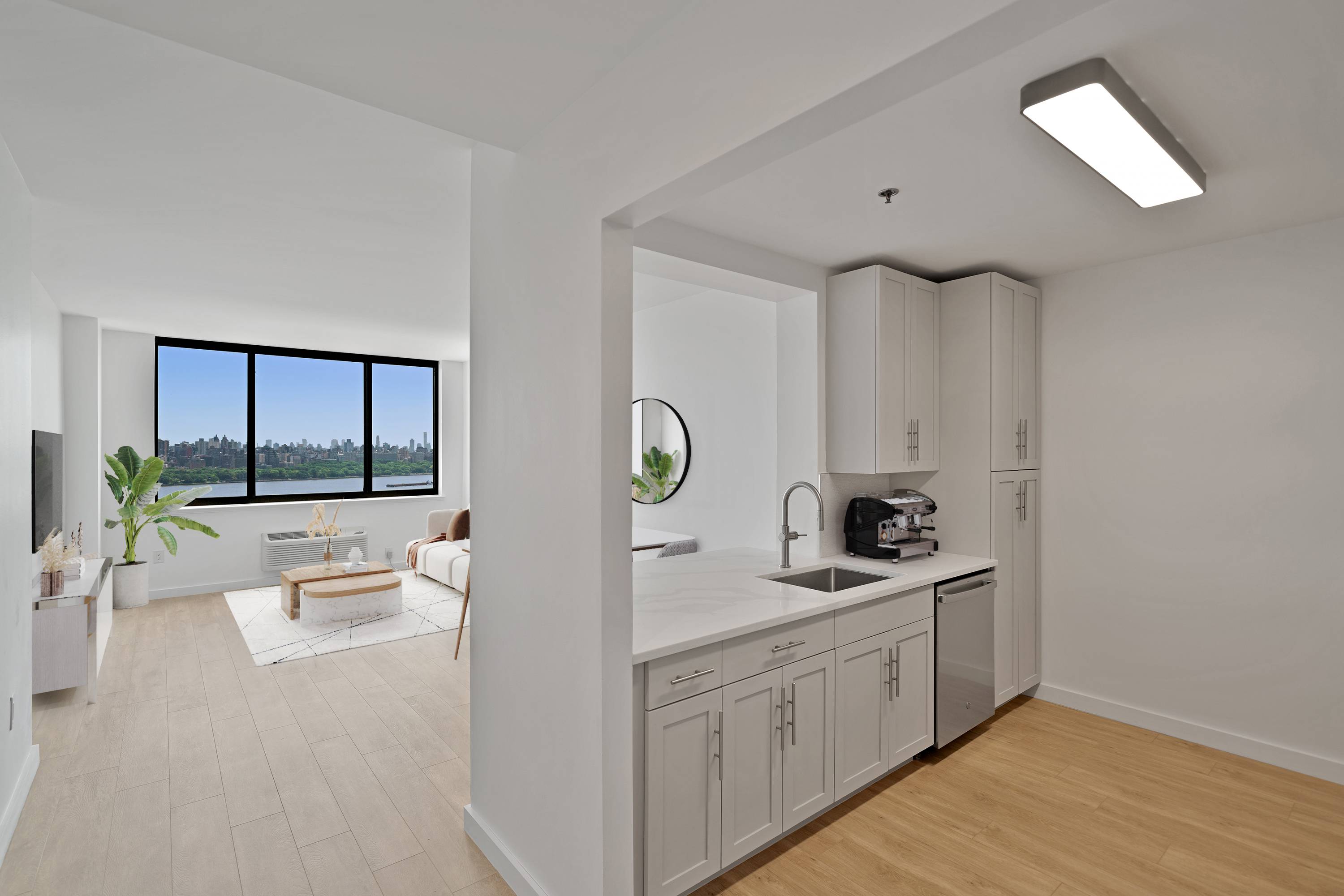 Newly Renovated 2 Bedroom 2 Bath Apartment now available at The Riello Edgewater!  Eastern NYC Views from Every Room!  All New Luxury Amenities!