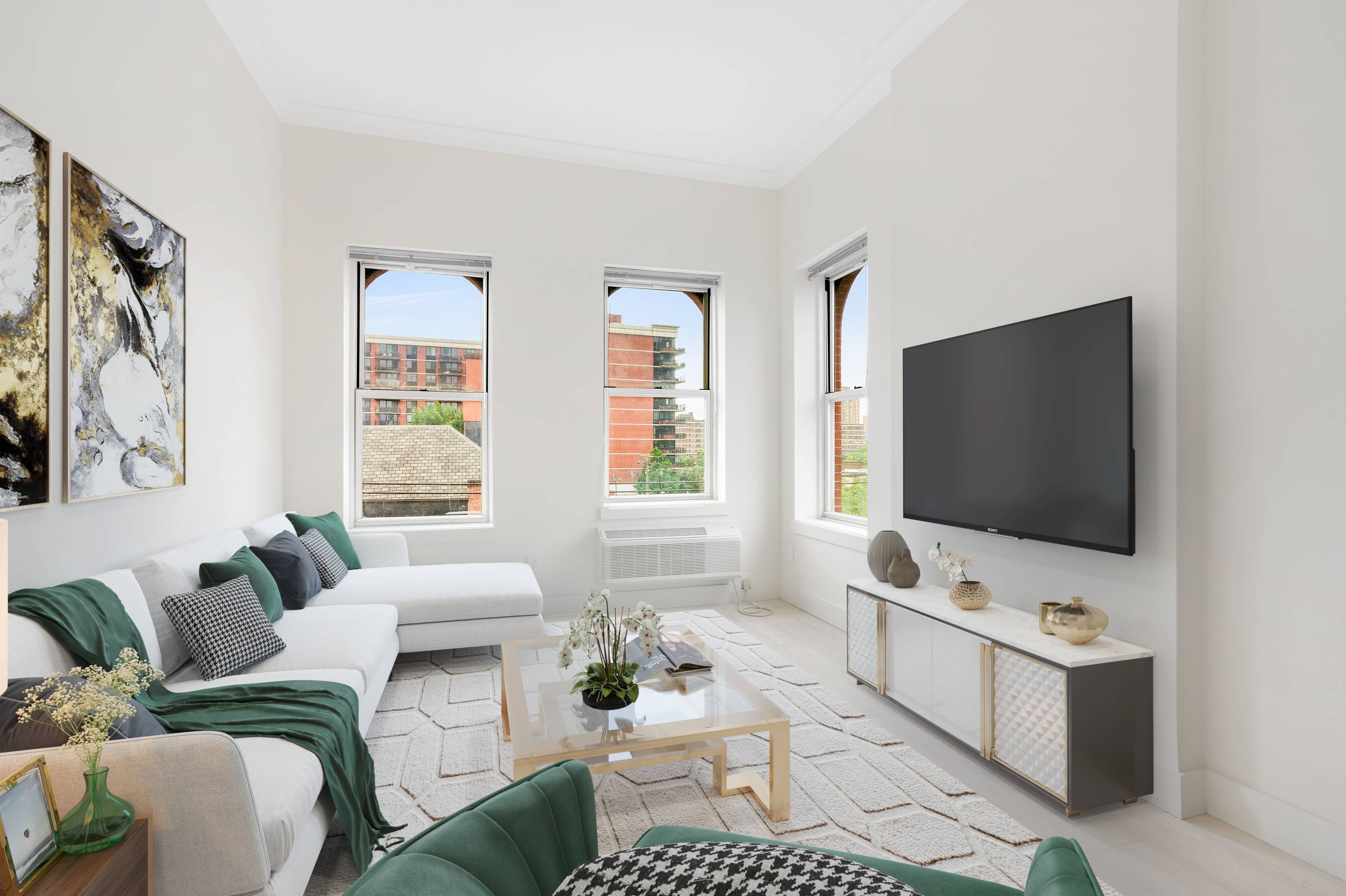 3 Bedrooms 1.5 Bath Duplex Apartment in Hoboken.  Large Outdoor Balcony!  No Brokers Fee