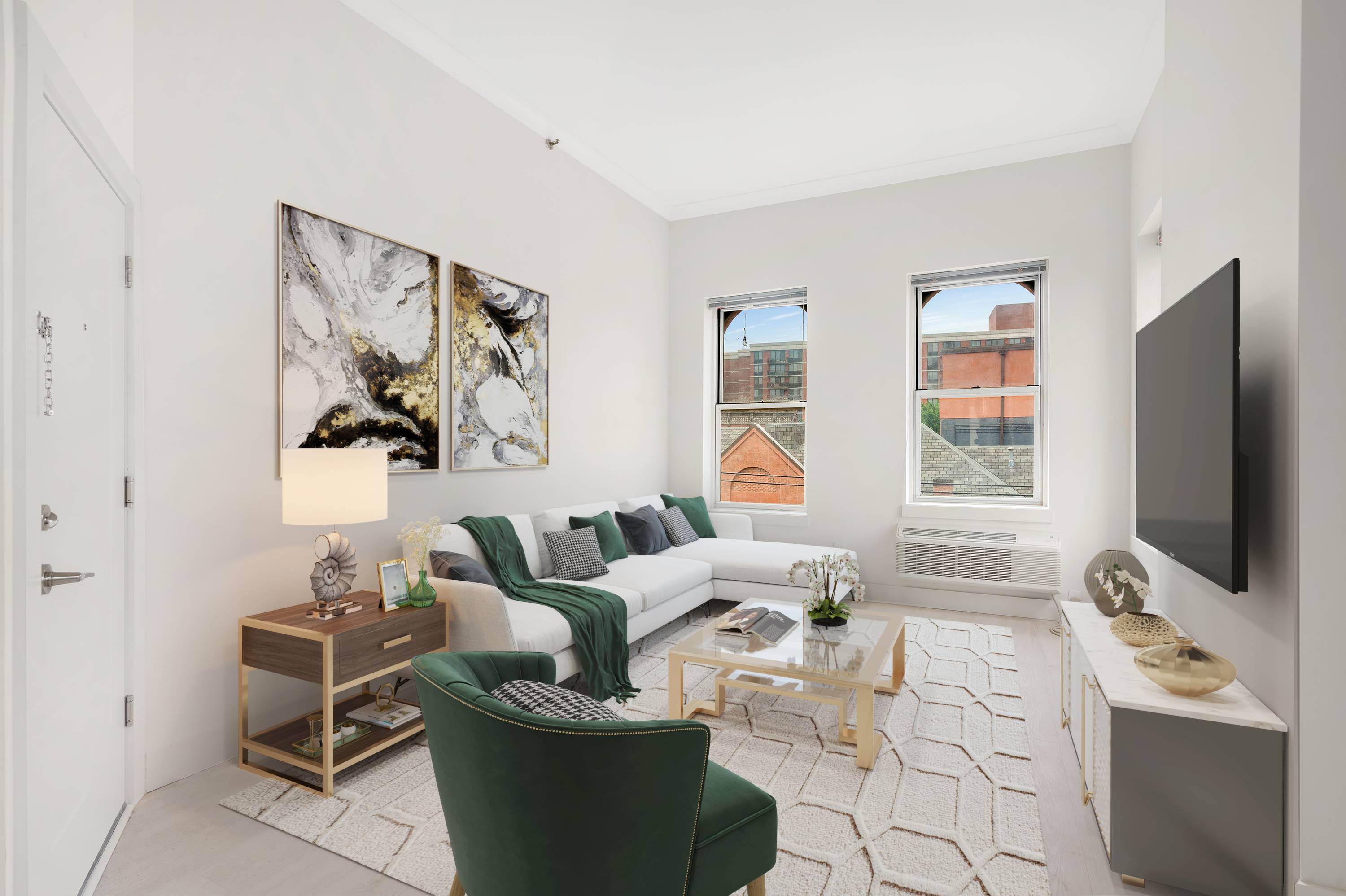 Beautiful Open Fully Renovated 3BR/1.5BA Apartment at 510 Observer Highway with 2 Outdoor Spaces!  Laundry IN Unit!  High Ceilings Throughout!