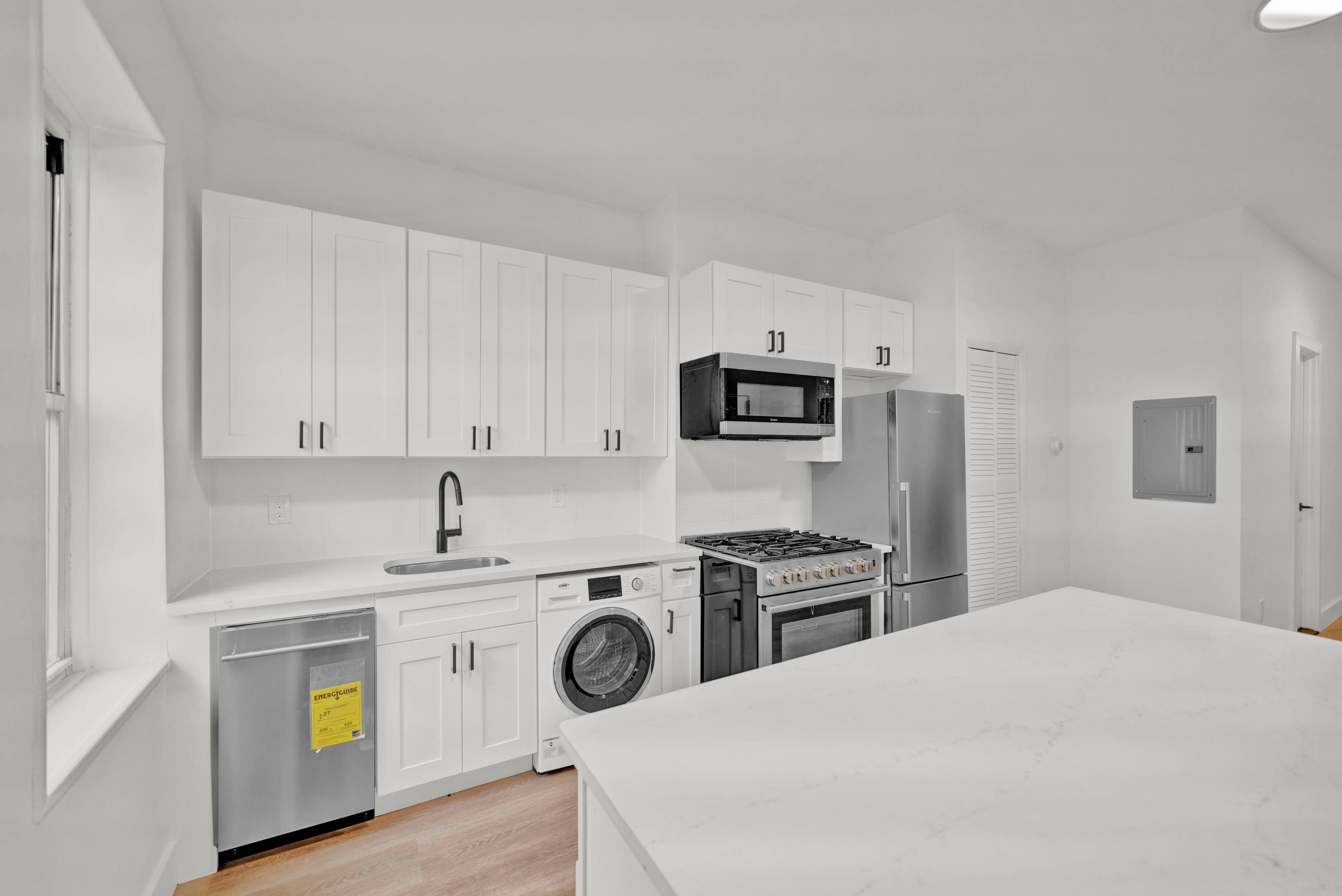 Sprawling Full Floor 1BR Apartment located in Downtown Hoboken NJ W/ Extra Home Office/Walk in Closet!  Shared Backyard and Extra Laundry Room On Site.  Virtual Doorman System!