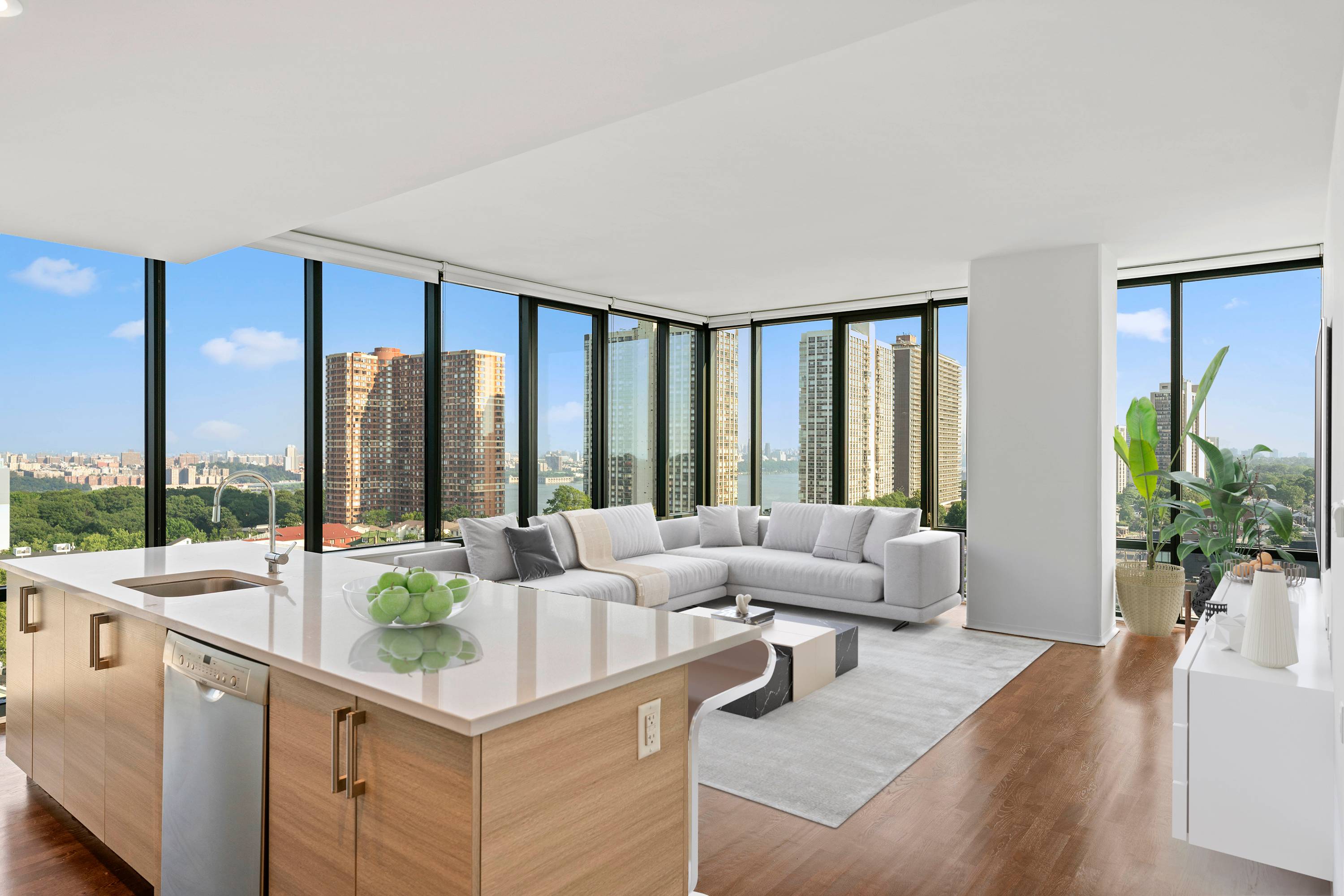 Unit 1002 Now Available at Hudson Lights!  Beautiful Open Corner Unit with South Eastern Open Views!  1 Month Free on a 12 Month Lease Now Being Offered!